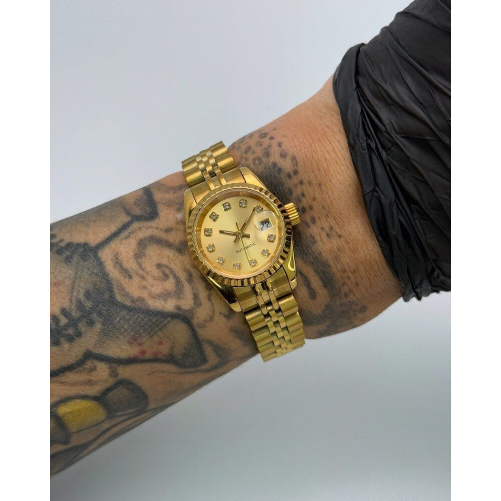 Custom Seiko Mod • No Logo Gold Diamond Datejust • 26mm